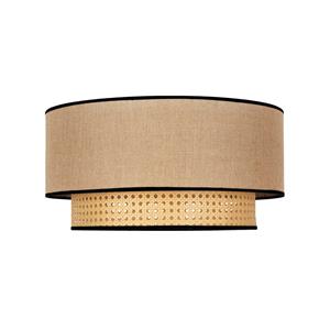 Euluna Plafondlamp Boho, rotan, beige/zwart