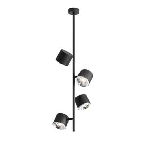 Euluna Plafondspot 1047PL_L2, 4-lamps, zwart
