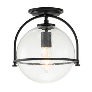 Quintiesse Plafondlamp Sommerset, 1-lamp, zwart