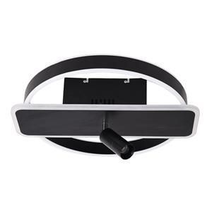 LUCANDE Damivan LED-Deckenlampe, rund, schwarz