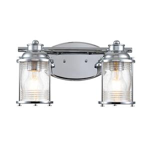 Quintiesse Badkamer wandlamp Ashland Bay, 2-lamps, chroom