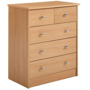 FineBuy Schubladenkommode 60 cm breit und 70 cm hoch braun