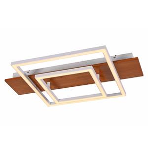 Lucande Chariska LED plafondlamp hout wit 60 cm