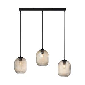 PAUL NEUHAUS Hanglamp Shitake, 3-lamps, amber