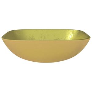VIDAXL Waschbecken »Waschbecken Glas 42x42x14 cm Gold«