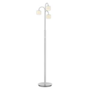 B-Leuchten LED vloerlamp Mila van nikkel 3-lamps cilindervorm