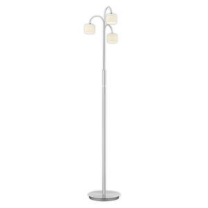 B-Leuchten LED vloerlamp Mila van nikkel 3-lamps cilindervorm