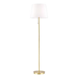 Orion Textiel-vloerlamp Ludwig, oudmessing