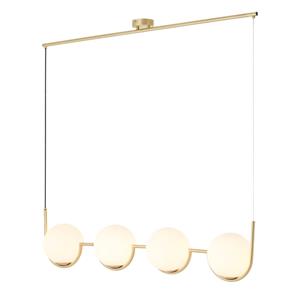 Brilliant Hanglamp Glint met glazen kappen, 4-lamps