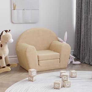 VidaXL Kindersofa Creme Weich Plüsch 