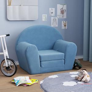 VidaXL Kindersofa Blau Weich Plüsch 