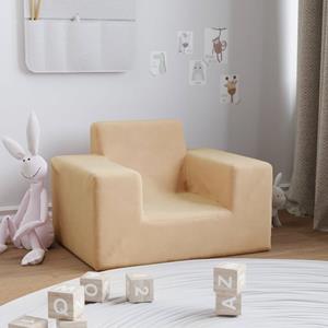 VidaXL Kindersofa Creme Weich Plüsch 