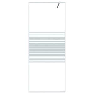 vidaxl Inloopdouchewand 80x195 cm transparant ESG-glas wit