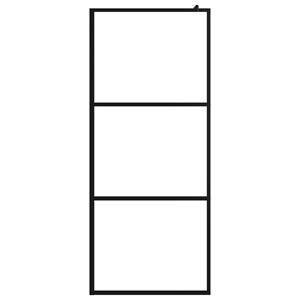 VIDAXL Duschwanne »Duschwand für Begehbare Duschen ESG-Klarglas Schwarz 80x195 cm«