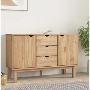 VidaXL Dressoir 113,5x43x73 Cm Massief Grenenhout