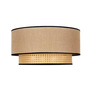 Euluna Plafondlamp Big Boho, rotan, beige/zwart