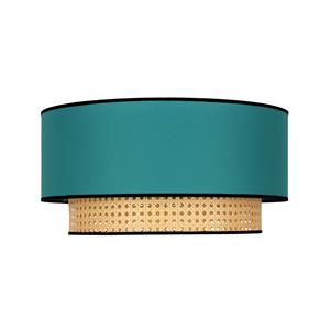 Euluna Plafondlamp Big Boho, rotan, beige/petrol