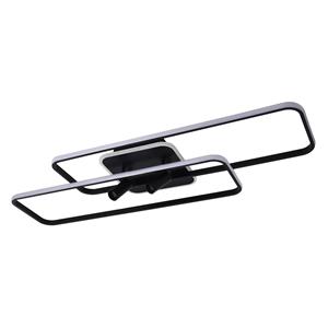 Lucande Tival LED plafondlamp, lang, zwart