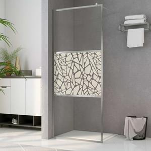 Inloopdouchewand Met Stenenmotief 90x195 Cm ESG-glas