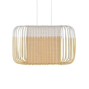 Forestier Bamboo ovaal S hanglamp wit/natuur