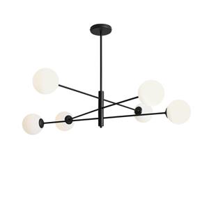 Euluna Plafondlamp 1090PL_K1, 6-lamps, zwart