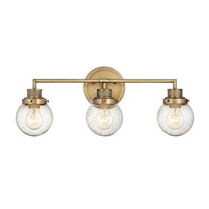 Quintiesse Badkamer wandlamp Poppy, 3-lamps, messing