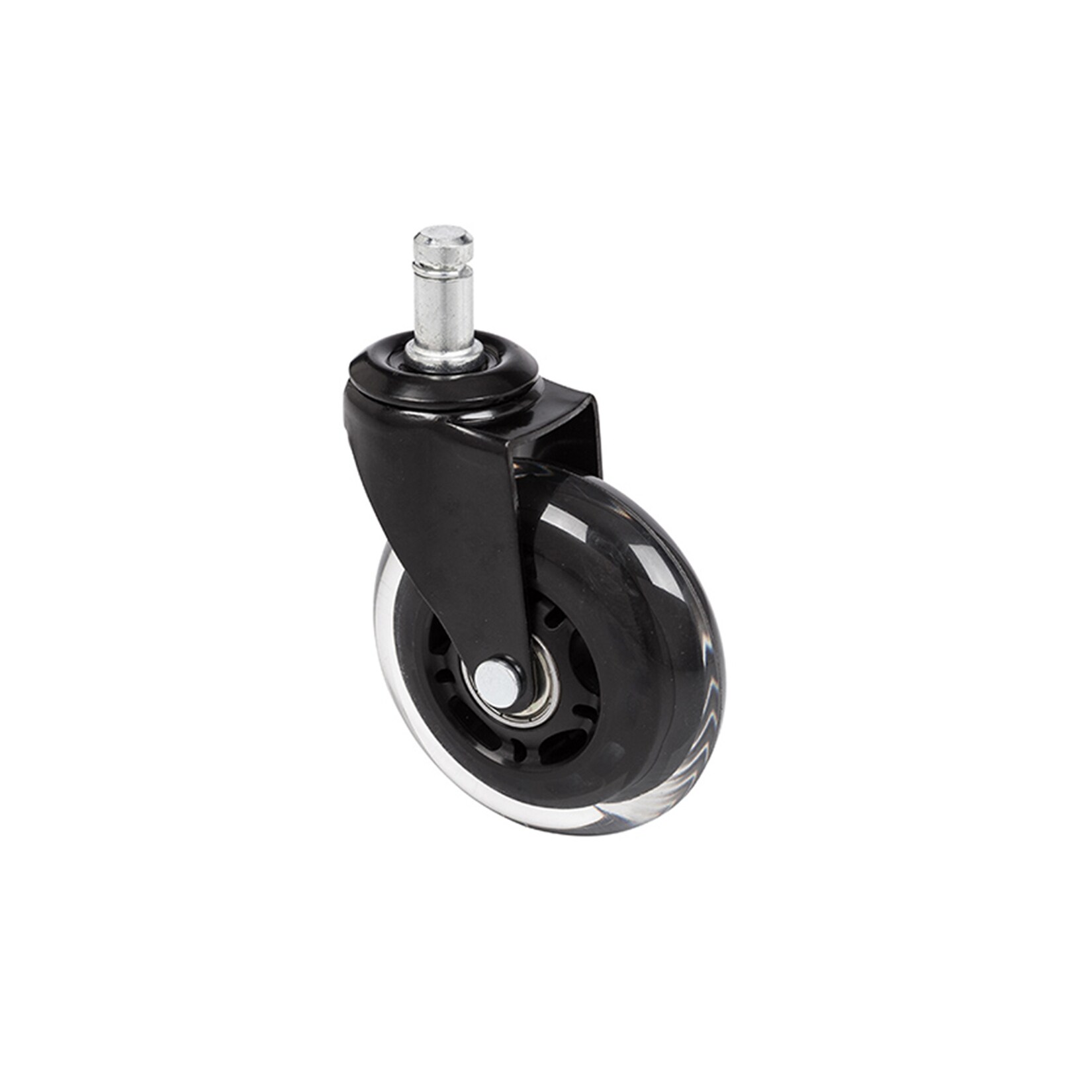 Hjh OFFICE 5x Rolo Skate 11mm/75mm - Bureaustoelwielen, Zwart / Transparant