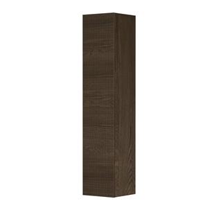 INK Hoge kast Hoge kast 1 deur greeploos verticaal gefreesd massief eiken 36x37x169cm Massief eiken charcoal 1259577