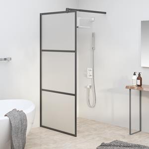 VIDAXL Duschwanne »Duschwand für Walk-In Dusche 80x195 cm ESG Mattiert Schwarz Duschabtrennung«