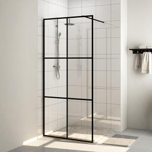 Inloopdouchewand 115x195 Cm ESG-glas Transparant En Zwart