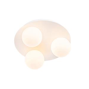 QAZQA Plafondlamp buiten cederic - Wit - Modern - D 23cm