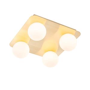 QAZQA Plafondlamp buiten cederic - Goud|messing - Modern - L 26cm