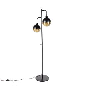 QAZQA Vloerlamp haicha - Goud|messing - Industrieel - L 50cm