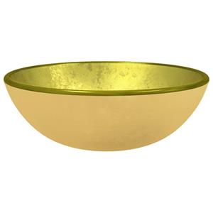 VIDAXL Waschbecken »Waschbecken Hartglas 35x12 cm Golden«