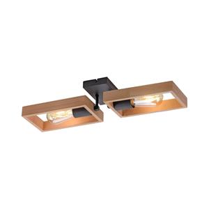 Leuchten Direkt Plafondlamp Frame van hout, 2-lamps