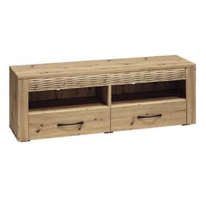 LOMADOX TV Lowboard 150 cm breit mit LED Beleuchtung ARTA-131 in Artisan Eiche Nb., B/H/T: ca. 150/52/40 cm braun