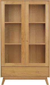 Woodman Glasvitrine "Kensal", im schlichten skandinavischen Design, Holzfurnier aus Eiche