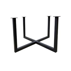 Furniture Legs Europe Zwarte stalen salontafel onderstel hoogte 37 cm, vierkant 50 x 50 cm (30 x 30 mm)