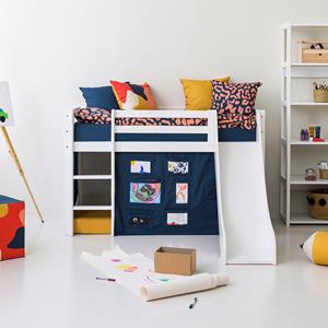 Hoppekids Hochbett ""Creator Orion Blue"", Rutsche & Vorhang Blau und viel Auswahl
