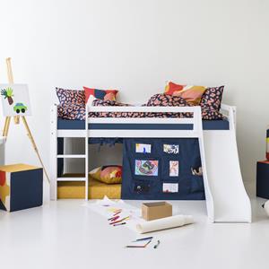 Hoppekids Hochbett ""Creator Orion Blue"", Rutsche & Vorhang Blau und viel Auswahl