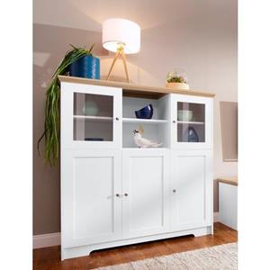 Home affaire Highboard Nanna duroplastisch oppervlak folies eiken-look, breedte 118 cm