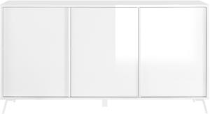 Merkloos Citizen Buffet - White Laked White Decor - 3 deuren  156 x D 40 x H 84 cm