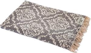 Carenesse Hamamtuch »Barock grau 90 x 175 cm, leichtes Pestemal Fouta Handtuch Saunatuch«, Strandtuch aus 100% Baumwolle Badedecke Tischdecke Dekodecke