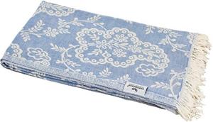 Carenesse Hamamtuch »Jacquard Paisley 90x175 cm blau Strandtuch Saunatuch Pestemal Fouta«, 100% Baumwolle weich & zart & kompakt Hamam Tuch Dekodecke Pareo
