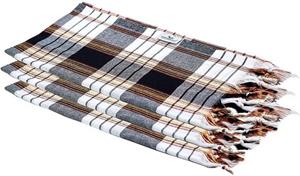 Carenesse Hamamtücher »3x Classic schwarz 80x170 cm Pestemal Fouta Saunatuch Strandtuch towel«, 100% Baumwolle saugfähig & schnelltrocknend beach towel Backpacker