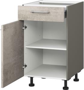 Express Küchen Unterschrank Trea US50, mit einem Auszug und einer Tür, inklusive Einlegeboden, Breite 50 cm, Höhe 75 cm