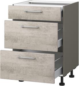 Express Küchen Auszugsunterschrank Trea U2AS50, mit drei Auszügen, Breite 50 cm, Höhe 75 cm