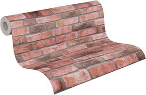 A.S. Création Vliestapete »Bricks & Stones Backstein«, leicht strukturiert, matt, (1 St), Steintapete