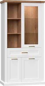 Delavita Vitrine Tara, lackiert mit wasserbasiertem UV-Lack, Soft-Close-Funktion