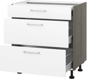Express Küchen Auszugsunterschrank Trea U2AS80, mit drei Auszügen, Breite 80 cm, Höhe 75 cm